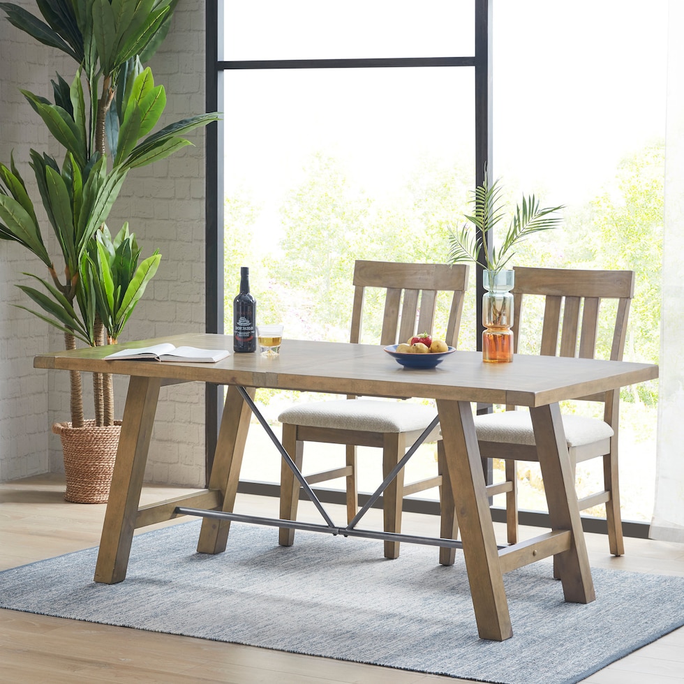 rosario gray dining table   