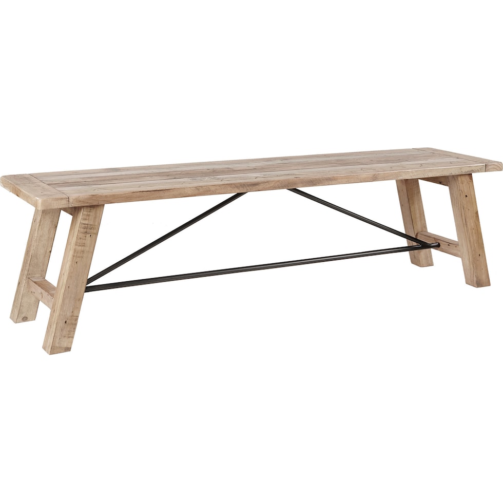 rosario light brown dining bench   