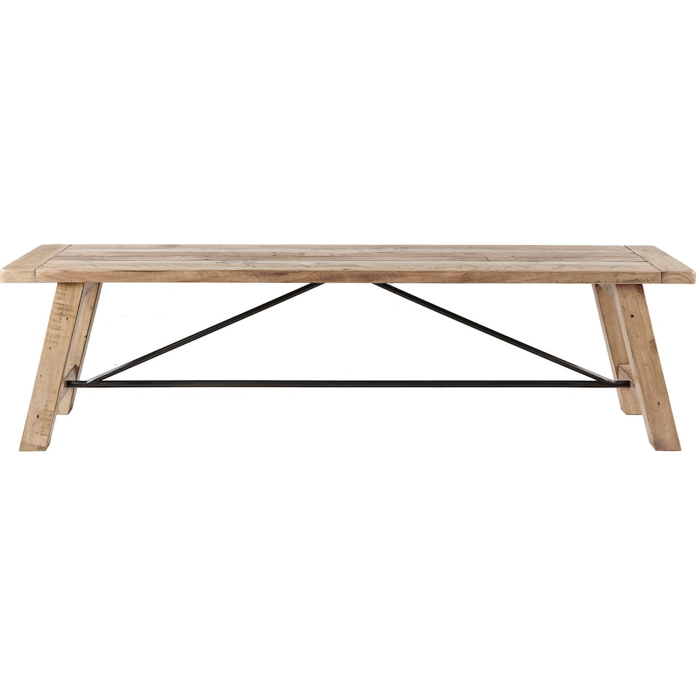 rosario light brown dining bench   