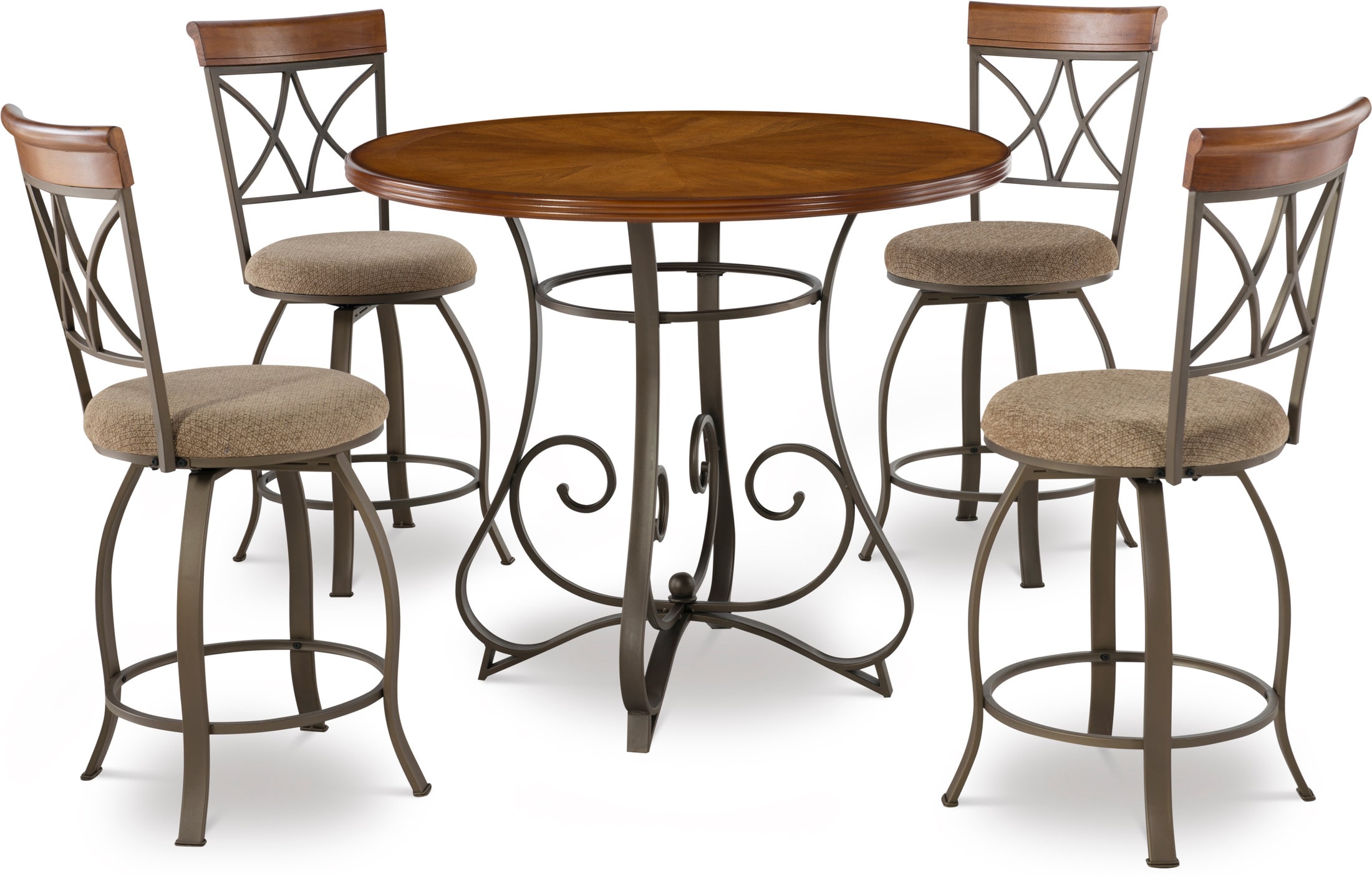 Rosedale 5Piece CounterHeight Dining Set with 4 Swivel Stools