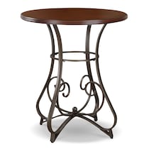 rosedale dark brown adjustable bar table   