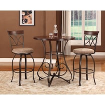 rosedale dark brown adjustable bar table   