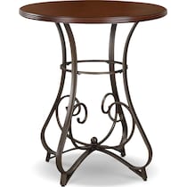 rosedale dark brown adjustable bar table   