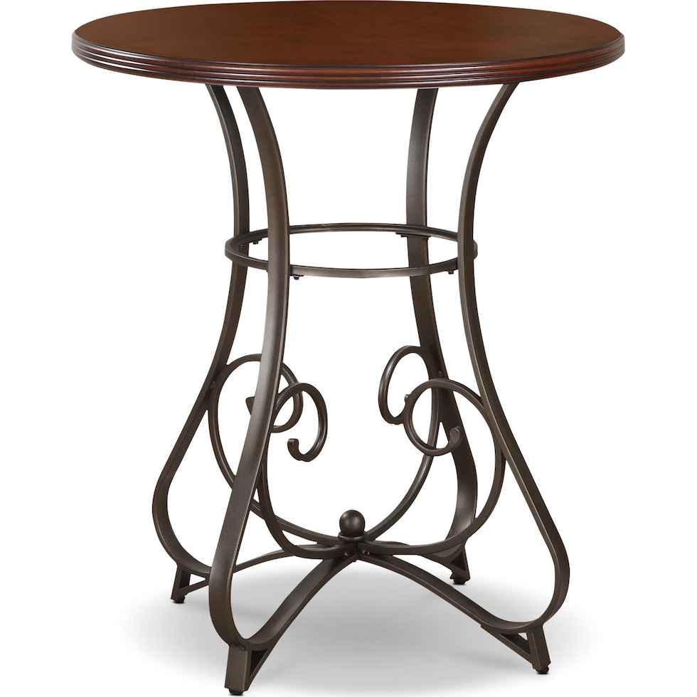 rosedale dark brown adjustable bar table   