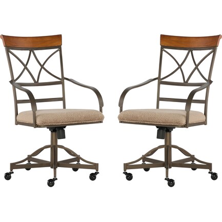 Rosedale Set of 2 Swivel Dining Chairs