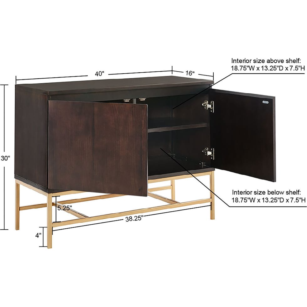 rosella dark brown cabinet   