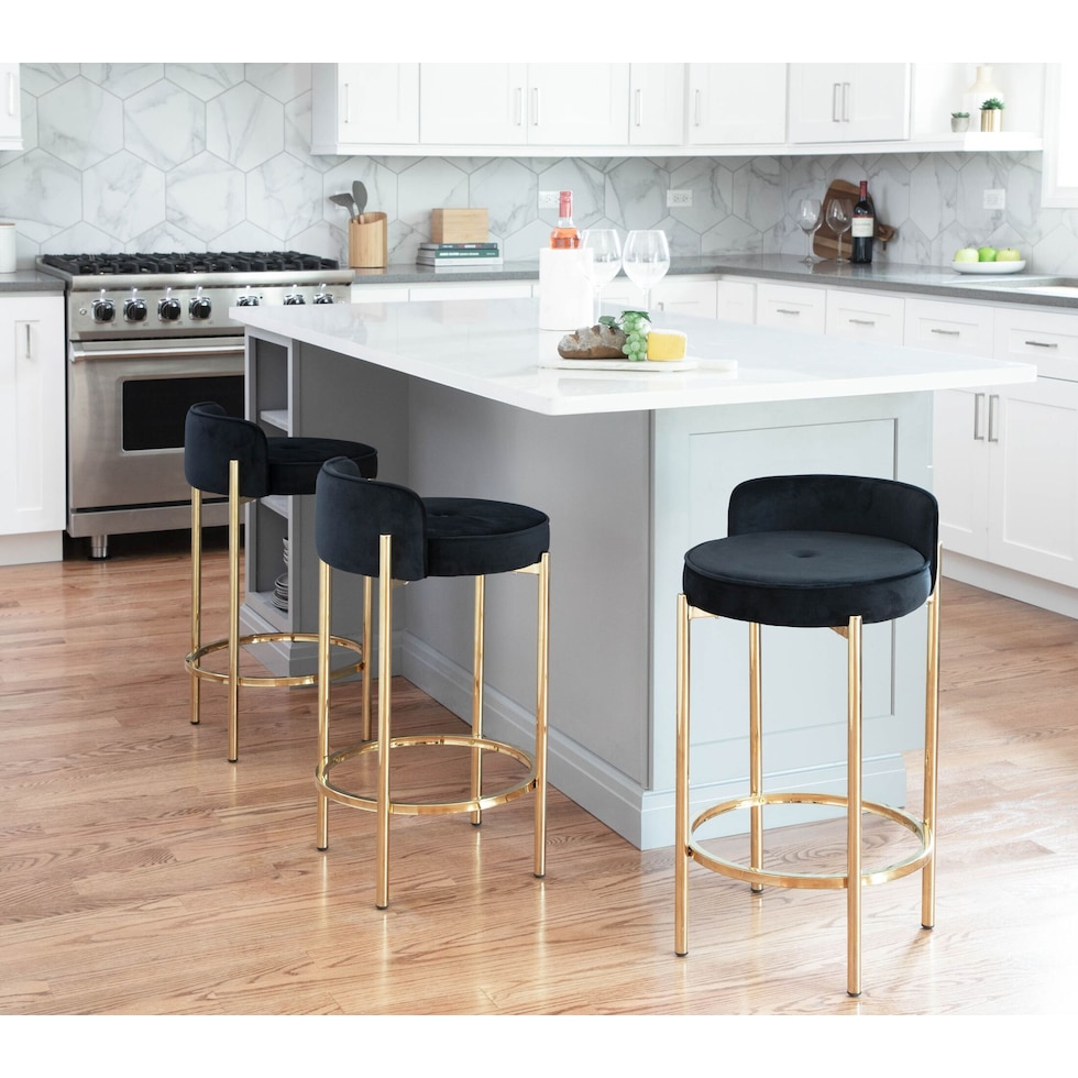 rosen black counter height stool   