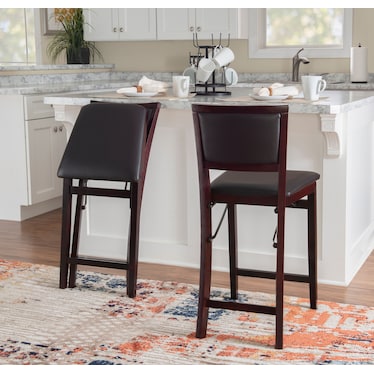 Rosie Upholstered Folding Counter-Height Stool