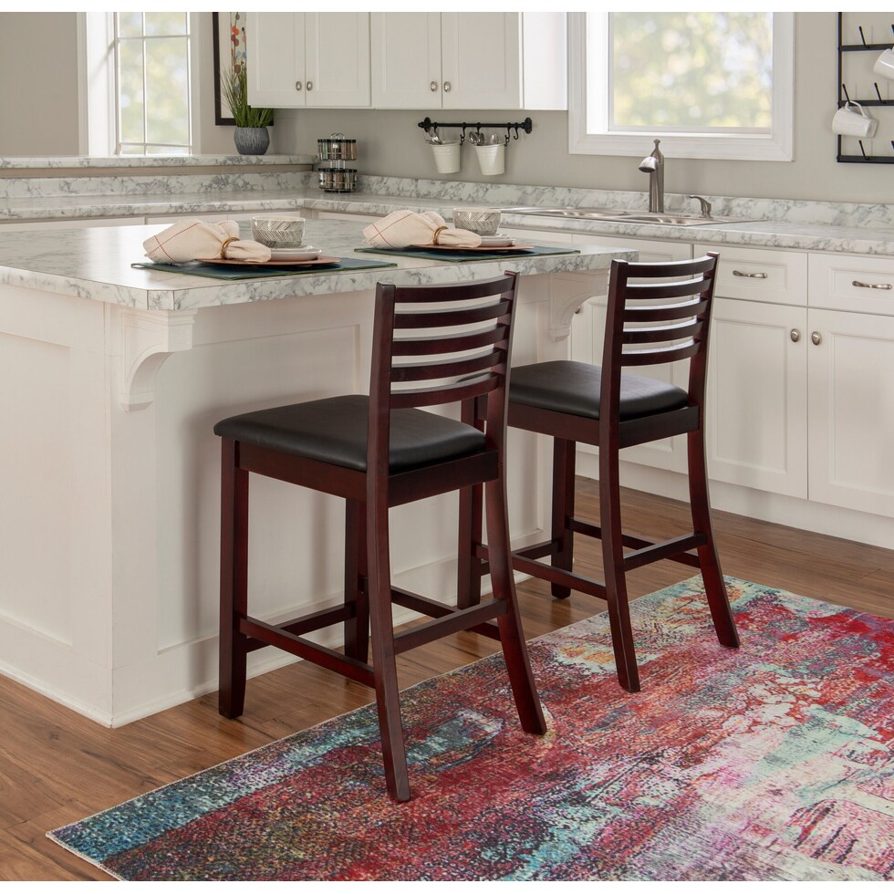 rosie dark brown counter height stool   