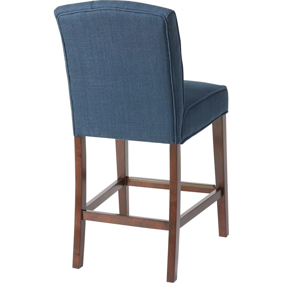 rossler blue counter height stool   