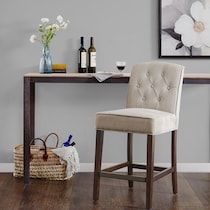 rossler white counter height stool   