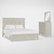 rowan bedroom white  pc king bedroom   