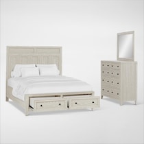 rowan bedroom white  pc queen bedroom   