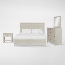 rowan bedroom white  pc king bedroom   