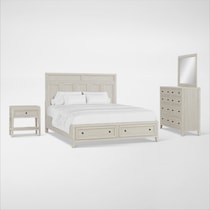 rowan bedroom white  pc king bedroom   