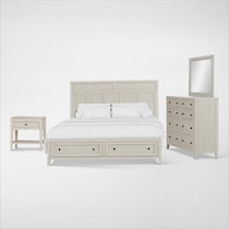 rowan bedroom white  pc king bedroom   