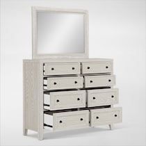 rowan bedroom white dresser and mirror   