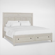 rowan bedroom white king bed   