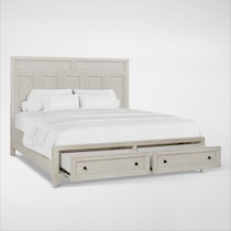 rowan bedroom white king bed   