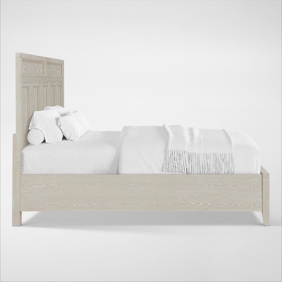 rowan bedroom white king bed   