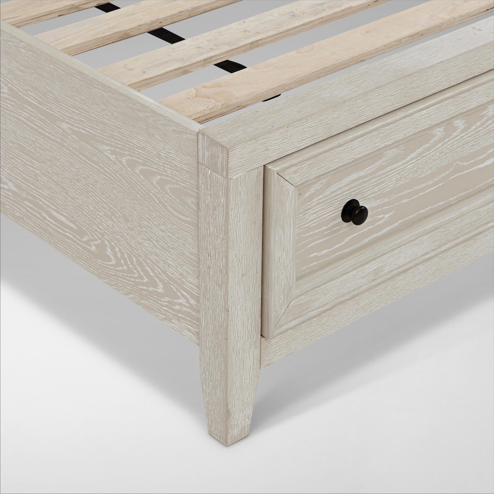 rowan bedroom white king bed   
