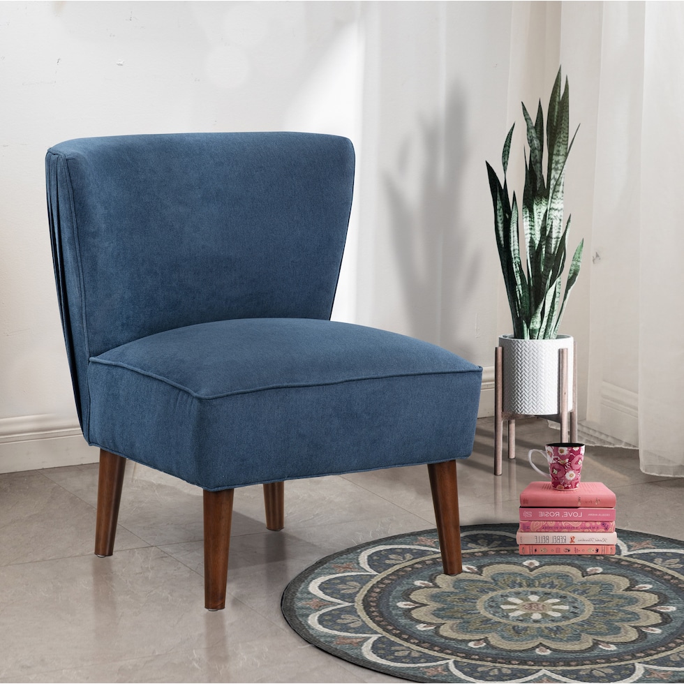 rowan blue accent chair   