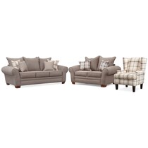 rowan gray  pc living room w chair   