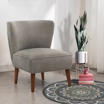 rowan gray accent chair   