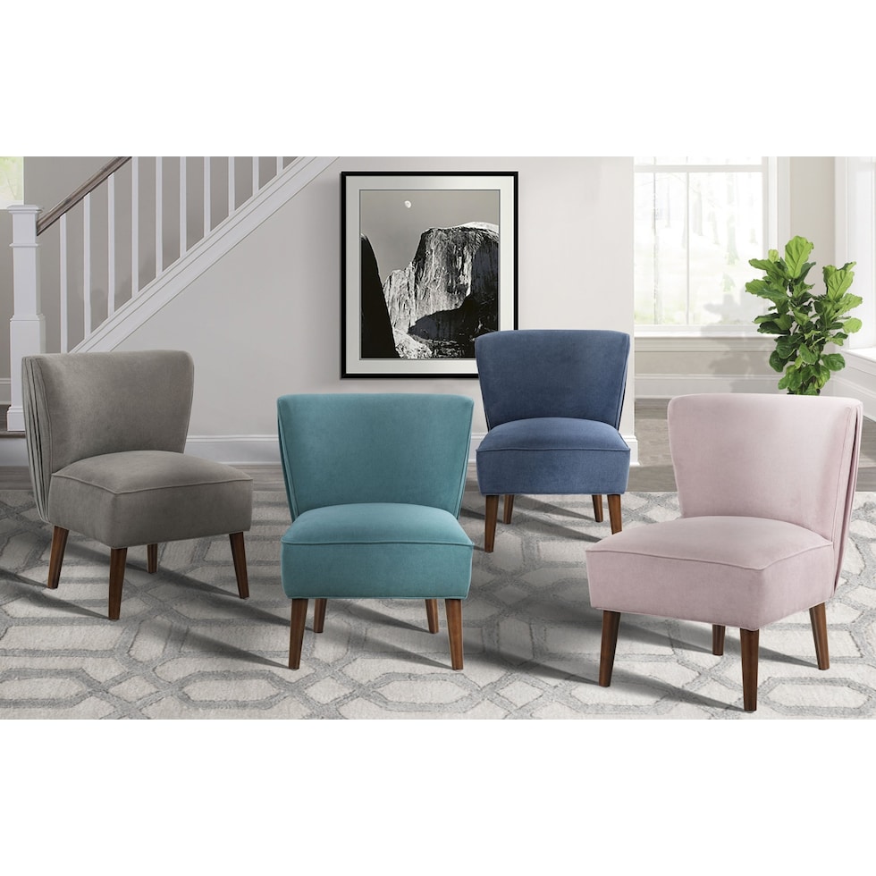 rowan gray accent chair   