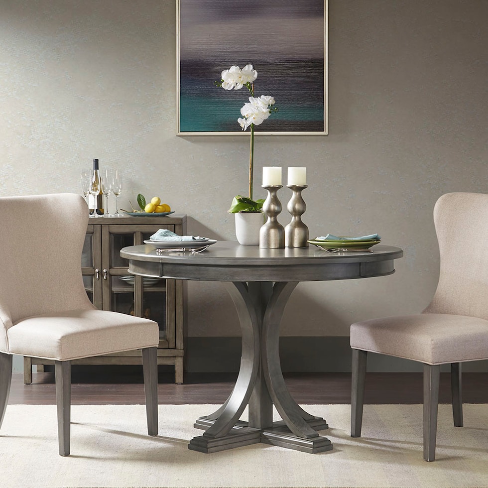 rowena gray dining table   