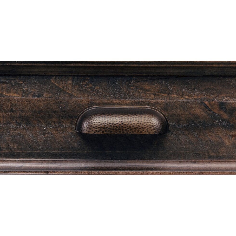 roxboro dark brown sofa table   