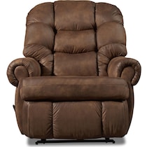 roy dark brown manual recliner   