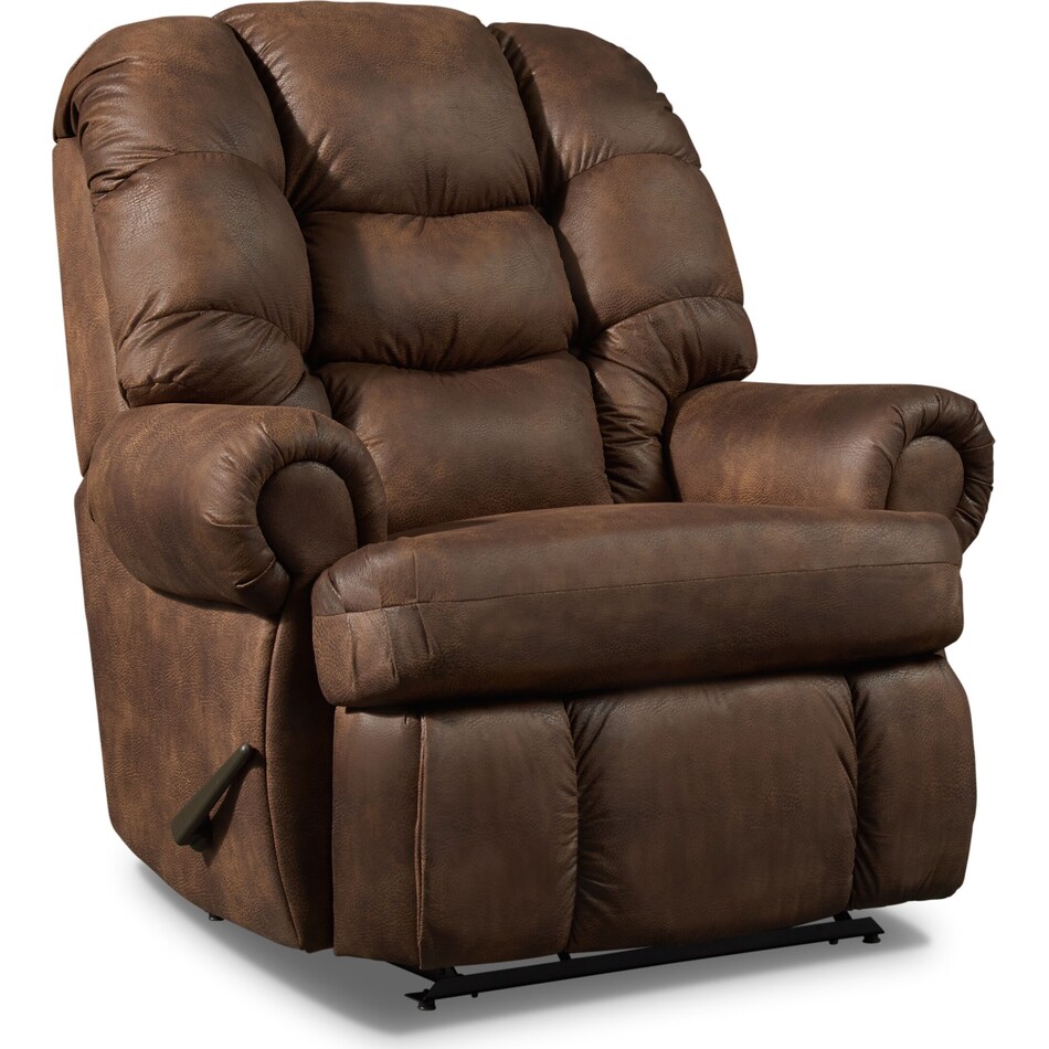 roy dark brown manual recliner   
