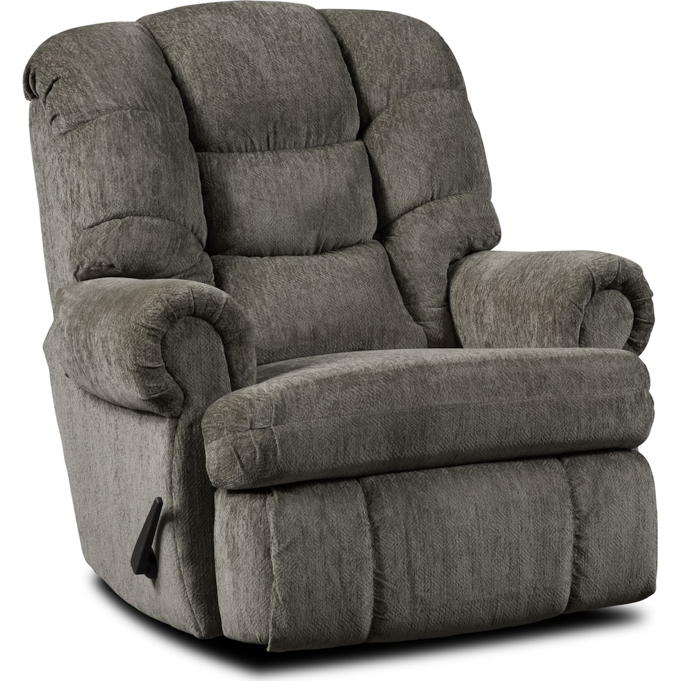 roy dark brown manual recliner   