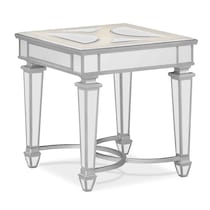 royale mirrored end table   