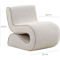 ruben gray accent chair   