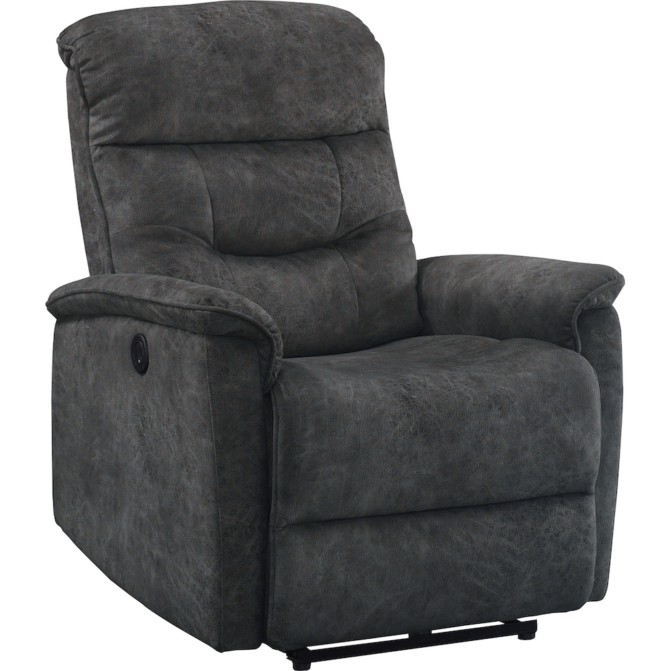 rudolph gray power recliner   