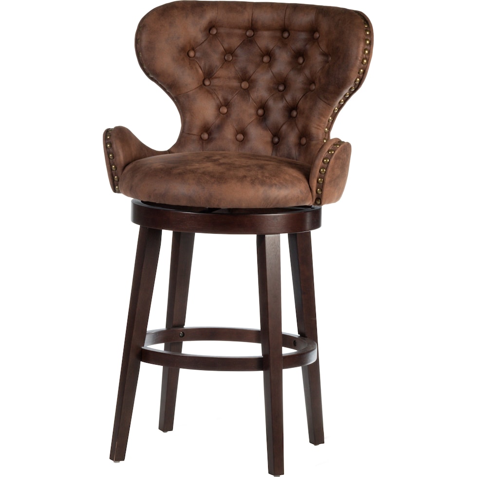 rudy dark brown bar stool   