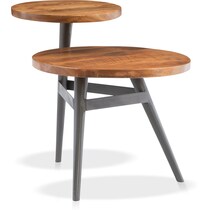 rue dark brown end table   