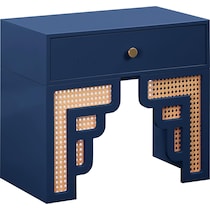 rue navy natural nightstand   