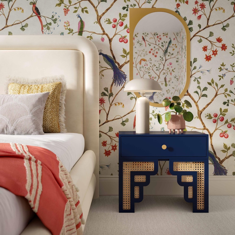 rue navy natural nightstand   