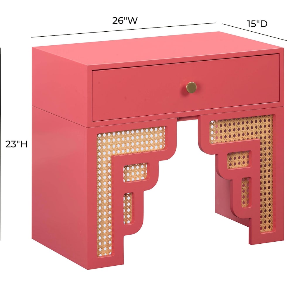 rue pink natural nightstand   