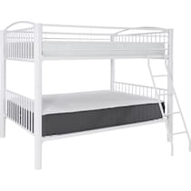 rufio white twin over full bunk bed   
