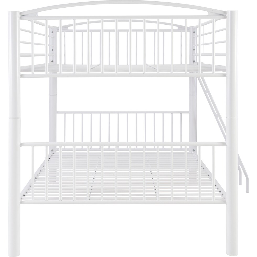 rufio white twin over full bunk bed   