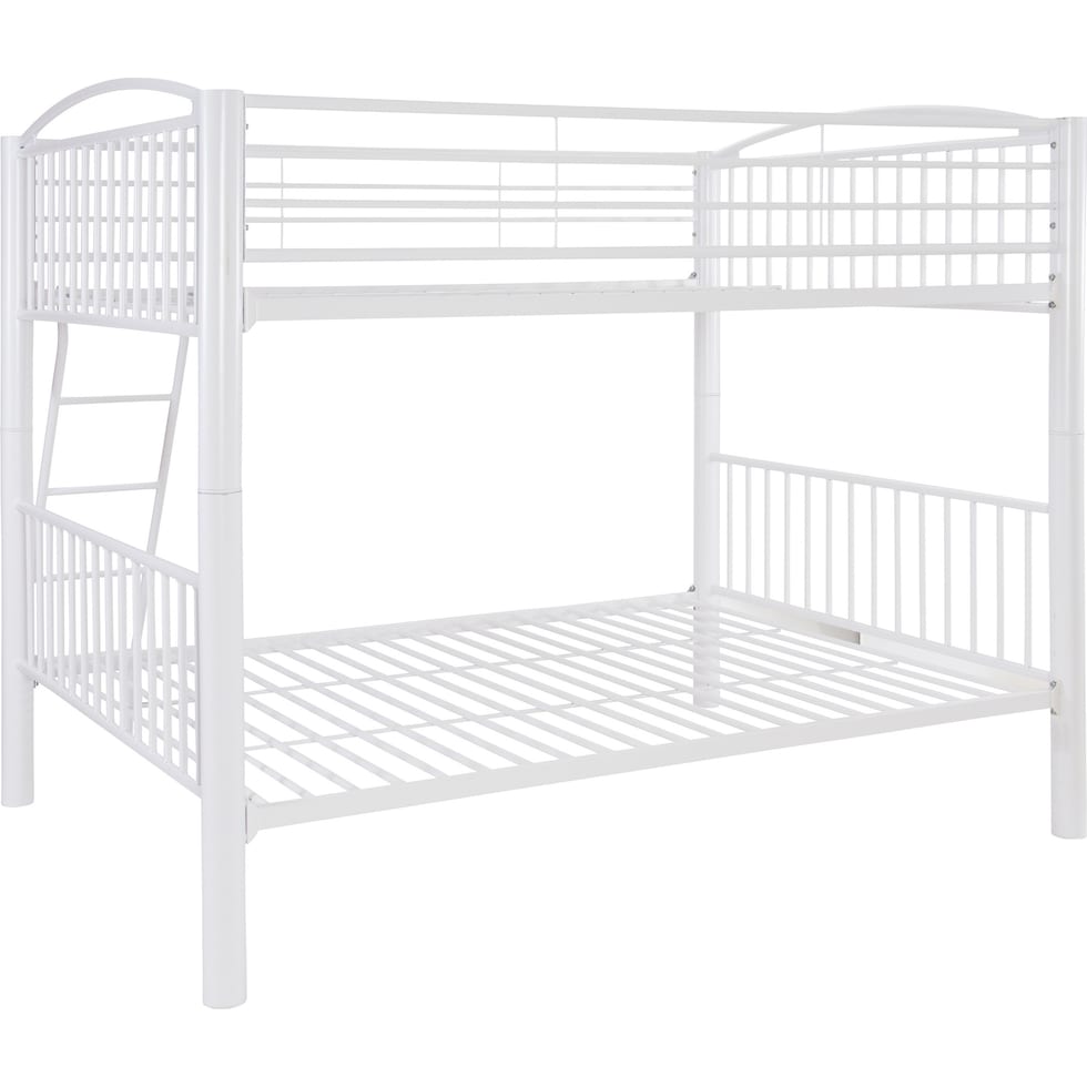 rufio white twin over full bunk bed   