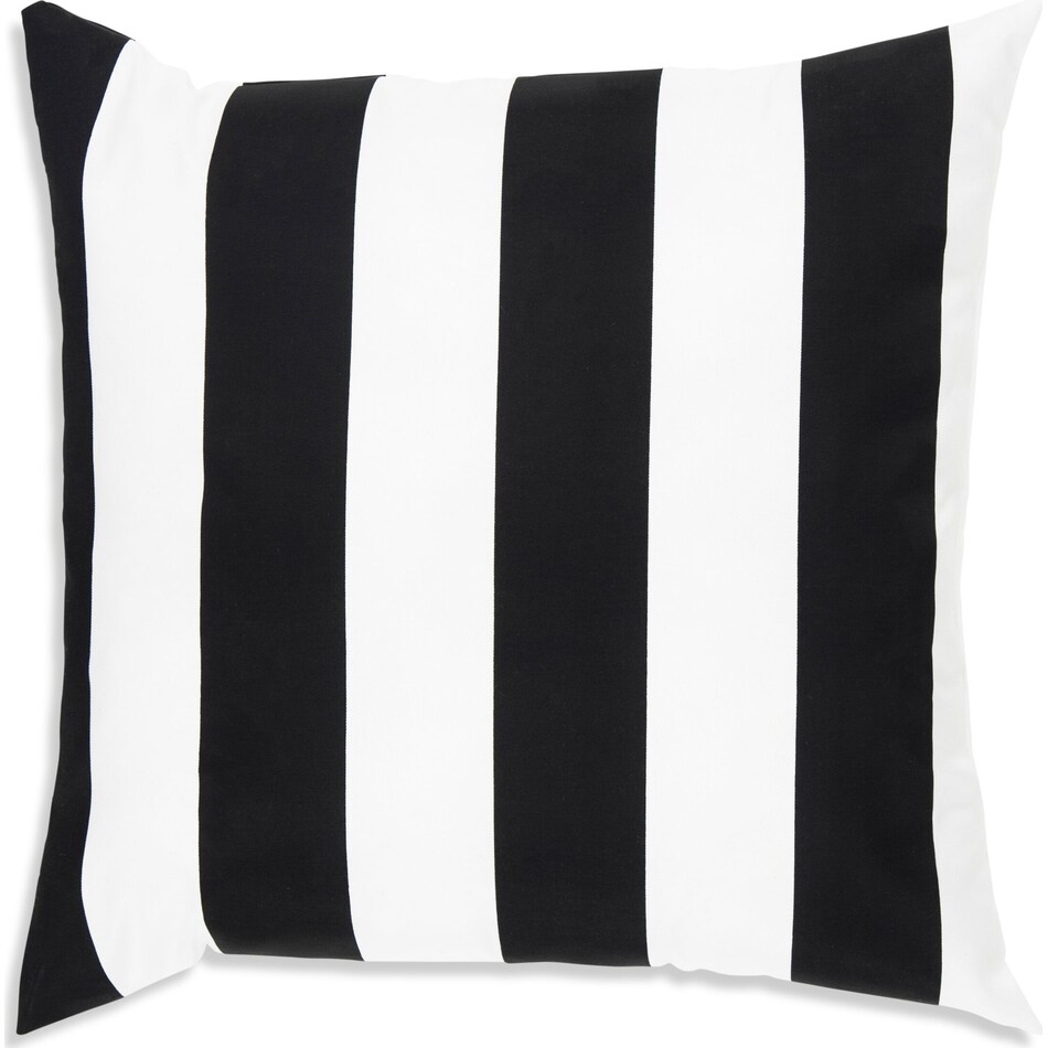 rugby black white outdoor pillow   
