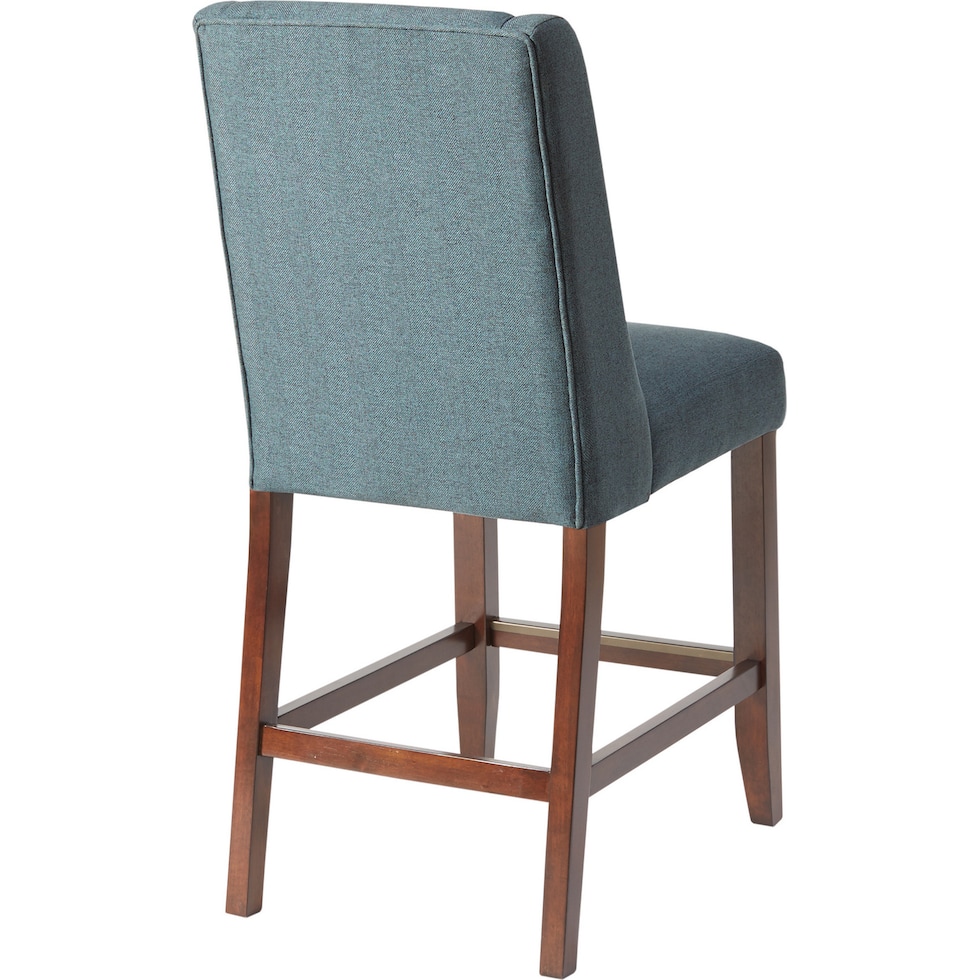 rupert blue counter height stool   