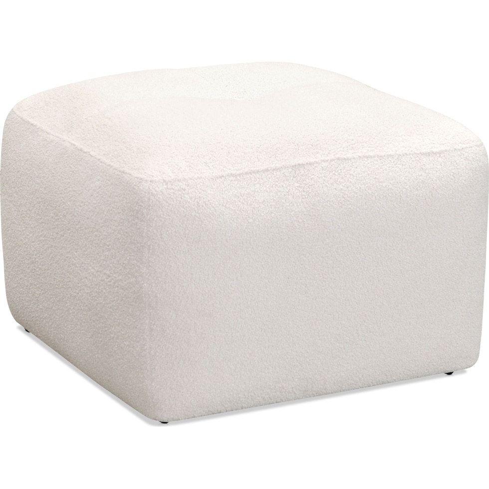 rupi white ottoman   