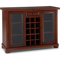 russell dark brown bar cabinet   