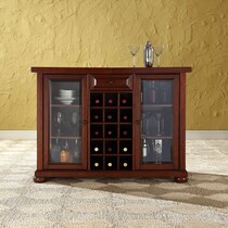 russell dark brown bar cabinet   